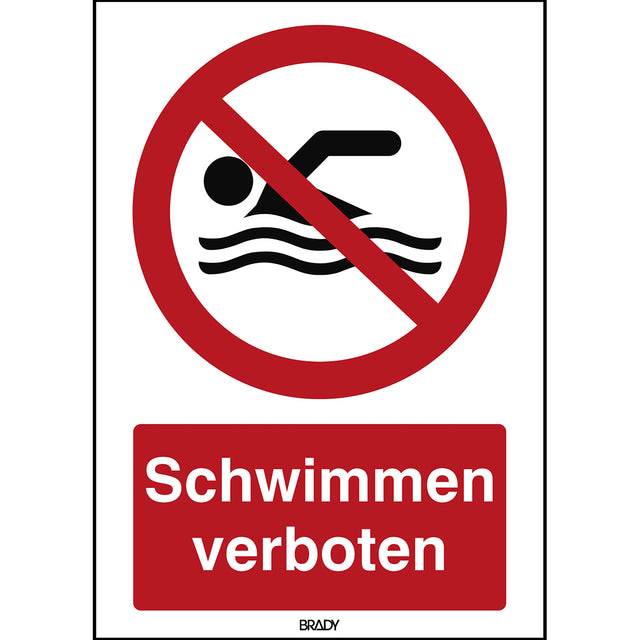ISO Sicherheitskennzeichnung - Schwimmen verboten