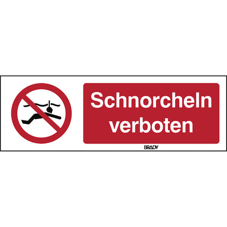 ISO Sicherheitskennzeichnung - Schnorcheln verboten