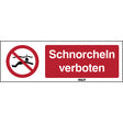 ISO Sicherheitskennzeichnung - Schnorcheln verboten