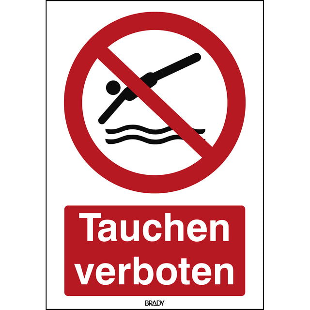 ISO Sicherheitskennzeichnung - Tauchen verboten