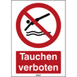 ISO Sicherheitskennzeichnung - Tauchen verboten