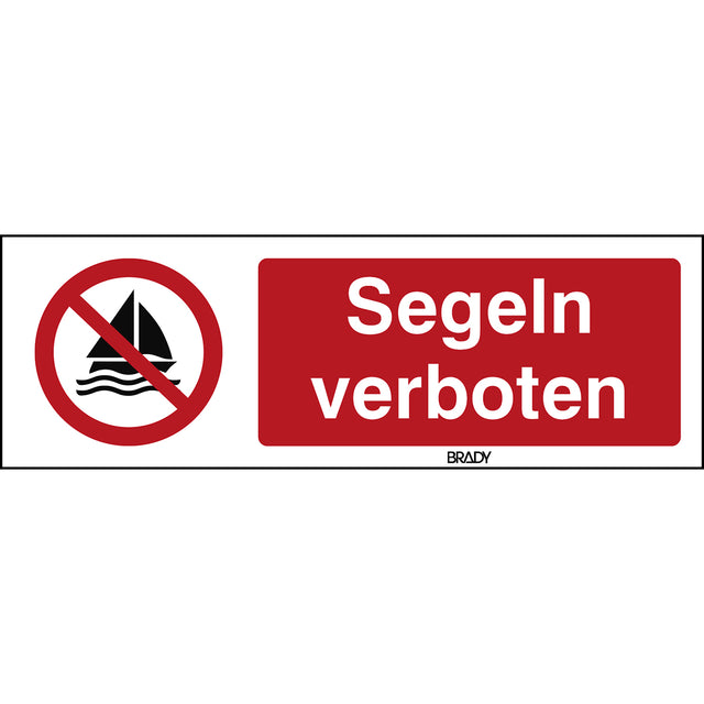 ISO Sicherheitskennzeichnung - Segeln verboten