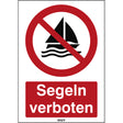 ISO Sicherheitskennzeichnung - Segeln verboten