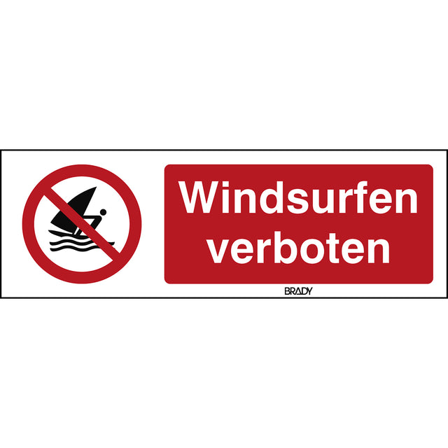 ISO Sicherheitskennzeichnung - Windsurfen verboten