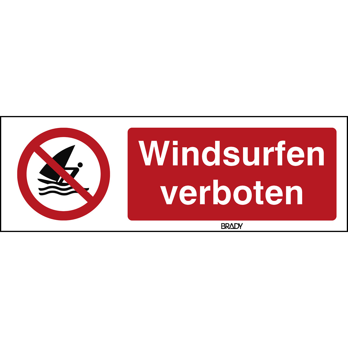 ISO Sicherheitskennzeichnung - Windsurfen verboten