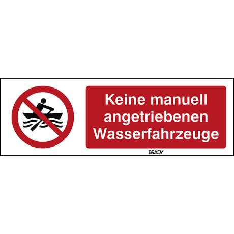 ISO Sicherheitskennzeichnung - Keine manuell angetriebenen Wasserfahrzeuge