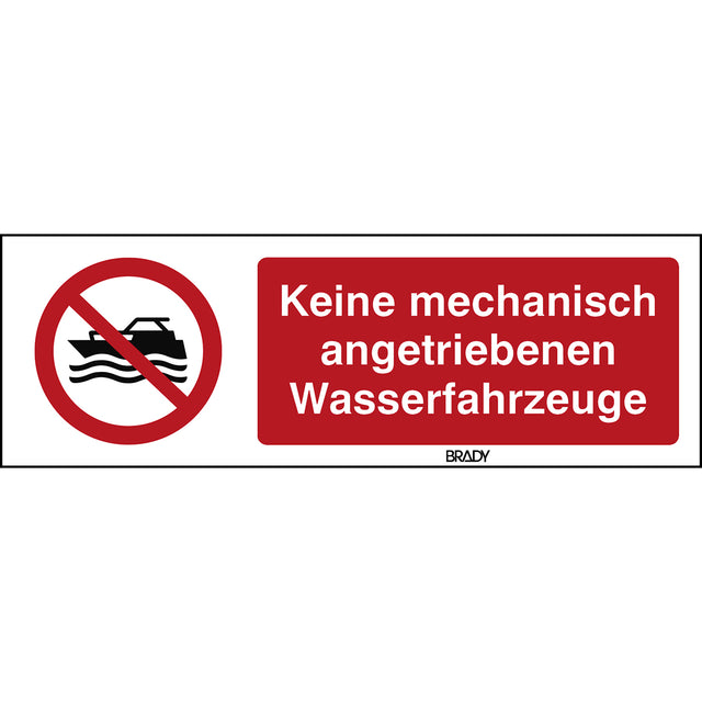 ISO Sicherheitskennzeichnung - Keine mechanisch angetriebenen Wasserfahrzeuge