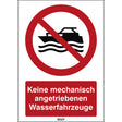 ISO Sicherheitskennzeichnung - Keine mechanisch angetriebenen Wasserfahrzeuge