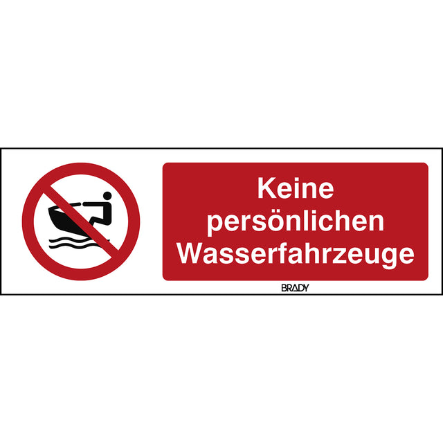 ISO Sicherheitskennzeichnung - Keine persönlichen Wasserfahrzeuge