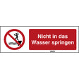 ISO Sicherheitskennzeichnung - Nicht in das Wasser springen