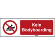 ISO Sicherheitskennzeichnung - Kein Bodyboarding