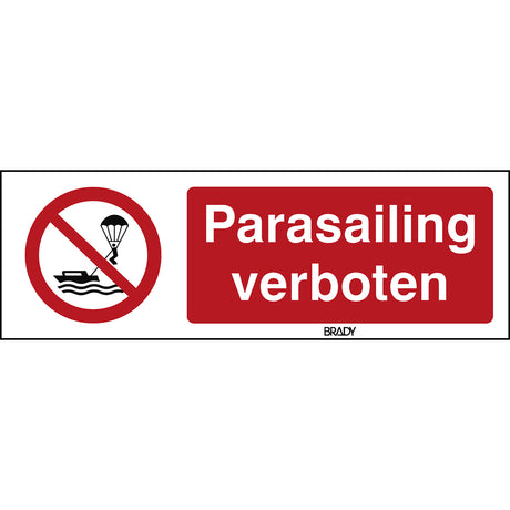 ISO Sicherheitskennzeichnung - Parasailing verboten