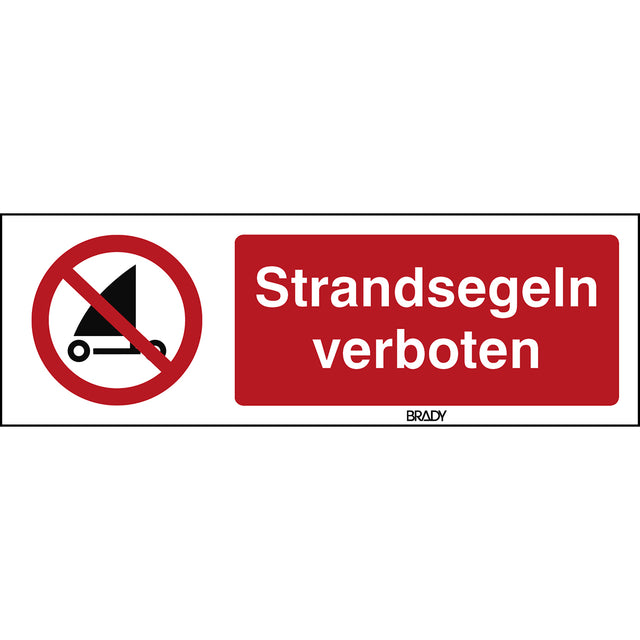 ISO Sicherheitskennzeichnung - Strandsegeln verboten