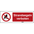 ISO Sicherheitskennzeichnung - Strandsegeln verboten