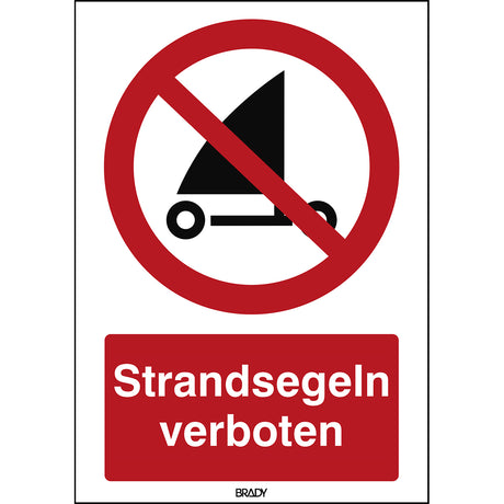 ISO Sicherheitskennzeichnung - Strandsegeln verboten