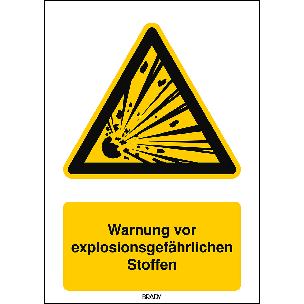 ISO 7010 sign - Warning of explosive substances
