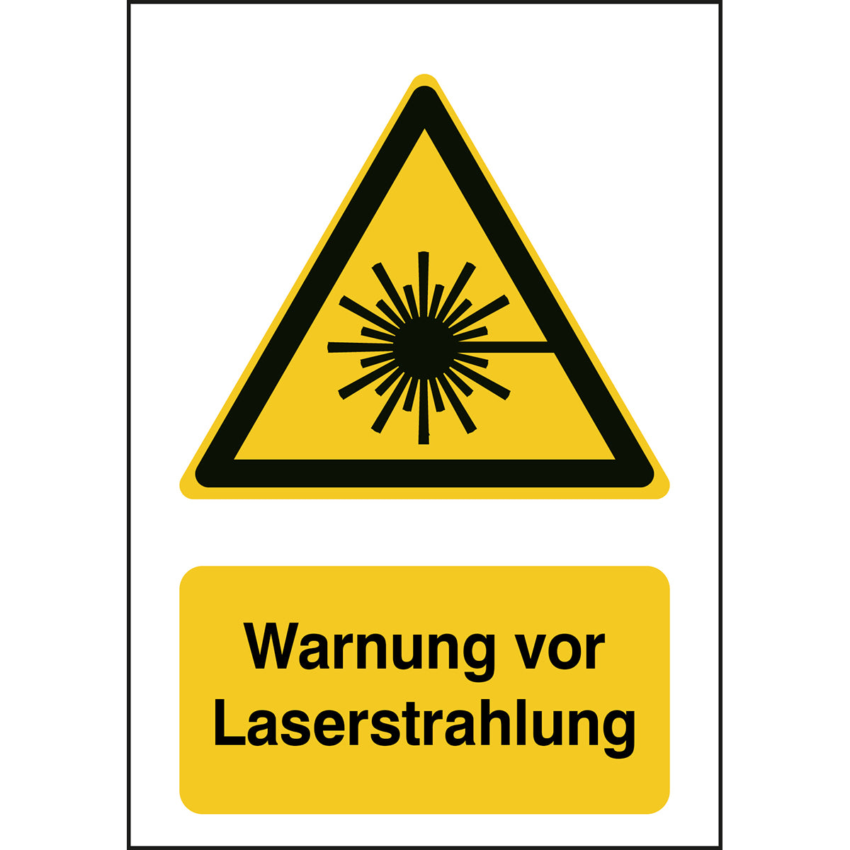 ISO Sicherheitskennzeichnung - Warnung vor Laserstrahl
