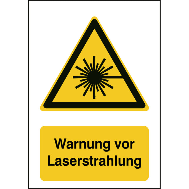 ISO Sicherheitskennzeichnung - Warnung vor Laserstrahl