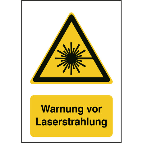 ISO Sicherheitskennzeichnung - Warnung vor Laserstrahl
