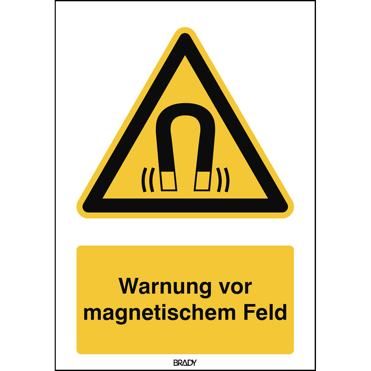 ISO Sicherheitskennzeichnung - Warnung vor magnetischem Feld