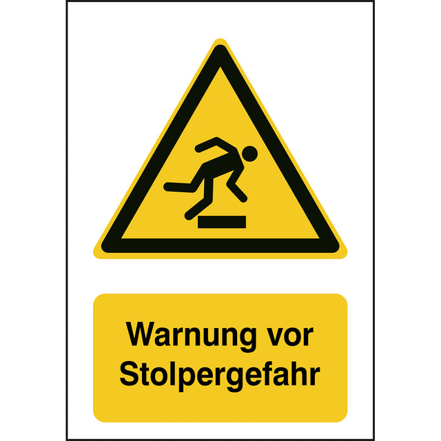 ISO Sicherheitskennzeichnung - Warnung vor Hindernissen am Boden