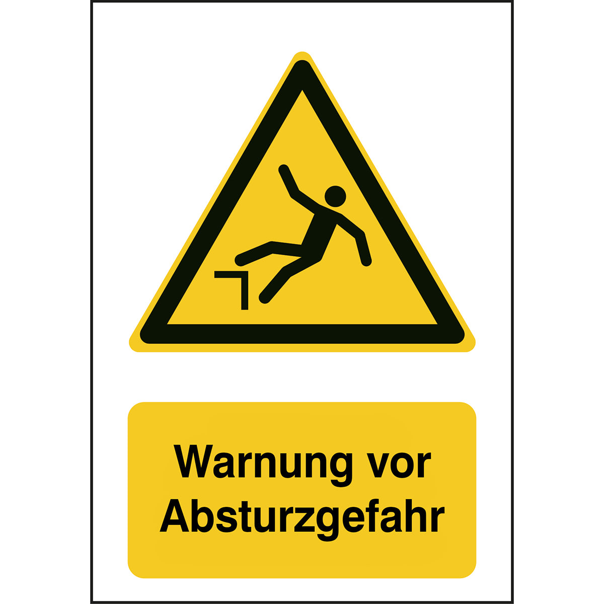 ISO 7010 sign - Warning of danger of falling