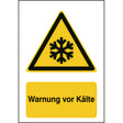 ISO Sicherheitskennzeichnung - Warnung vor niedriger Temperatur/Frost
