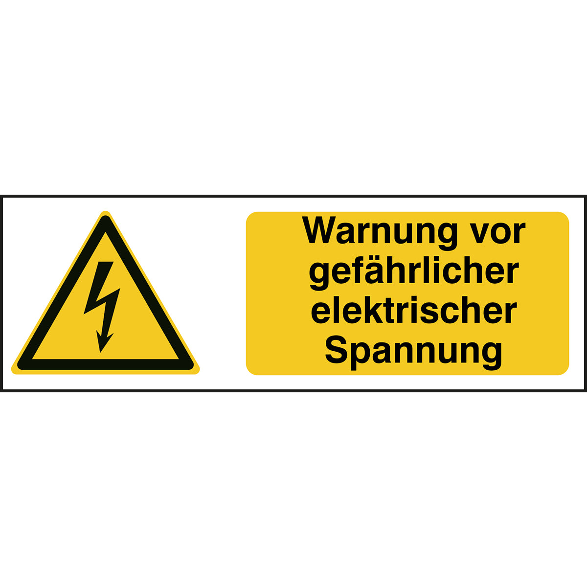ISO 7010 sign - Warning of dangerous electrical voltage