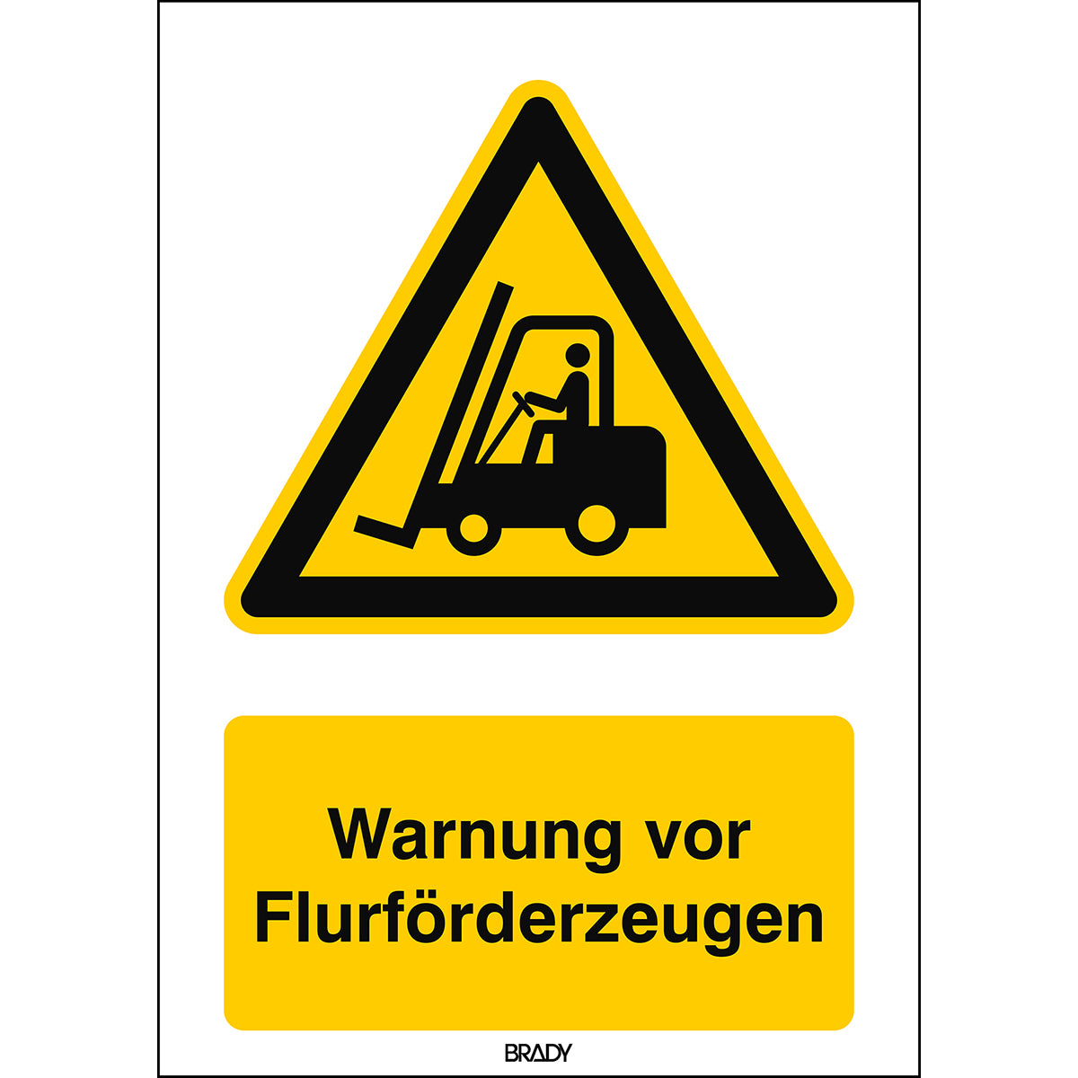 ISO 7010 sign - Warning of industrial trucks