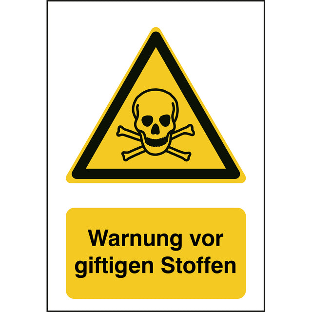 ISO Sicherheitskennzeichnung - Warnung vor giftigen Stoffen