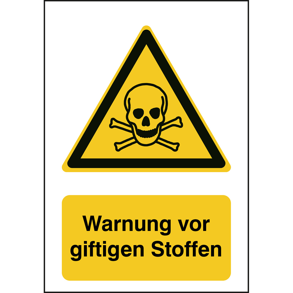 ISO Sicherheitskennzeichnung - Warnung vor giftigen Stoffen