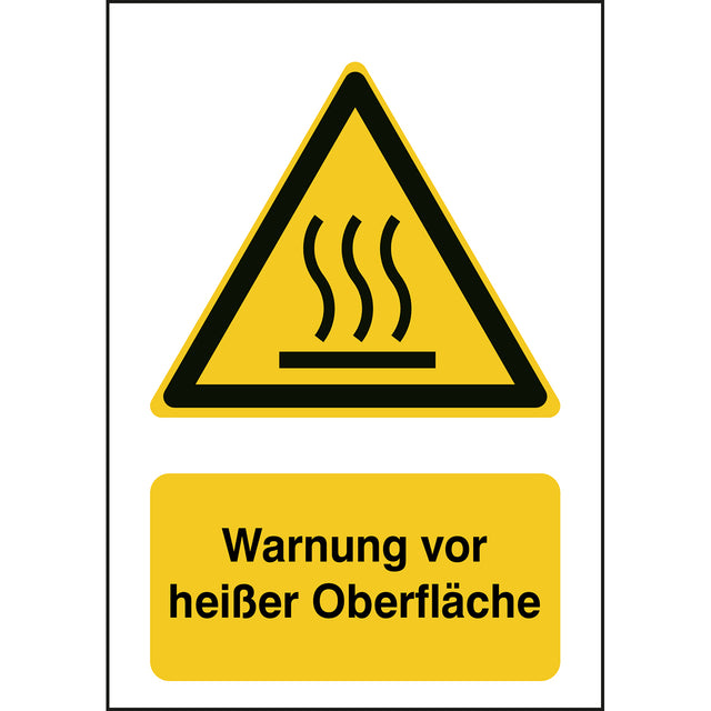 ISO Sicherheitskennzeichnung - Warnung vor heißer Oberfläche
