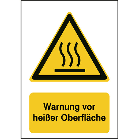 ISO Sicherheitskennzeichnung - Warnung vor heißer Oberfläche