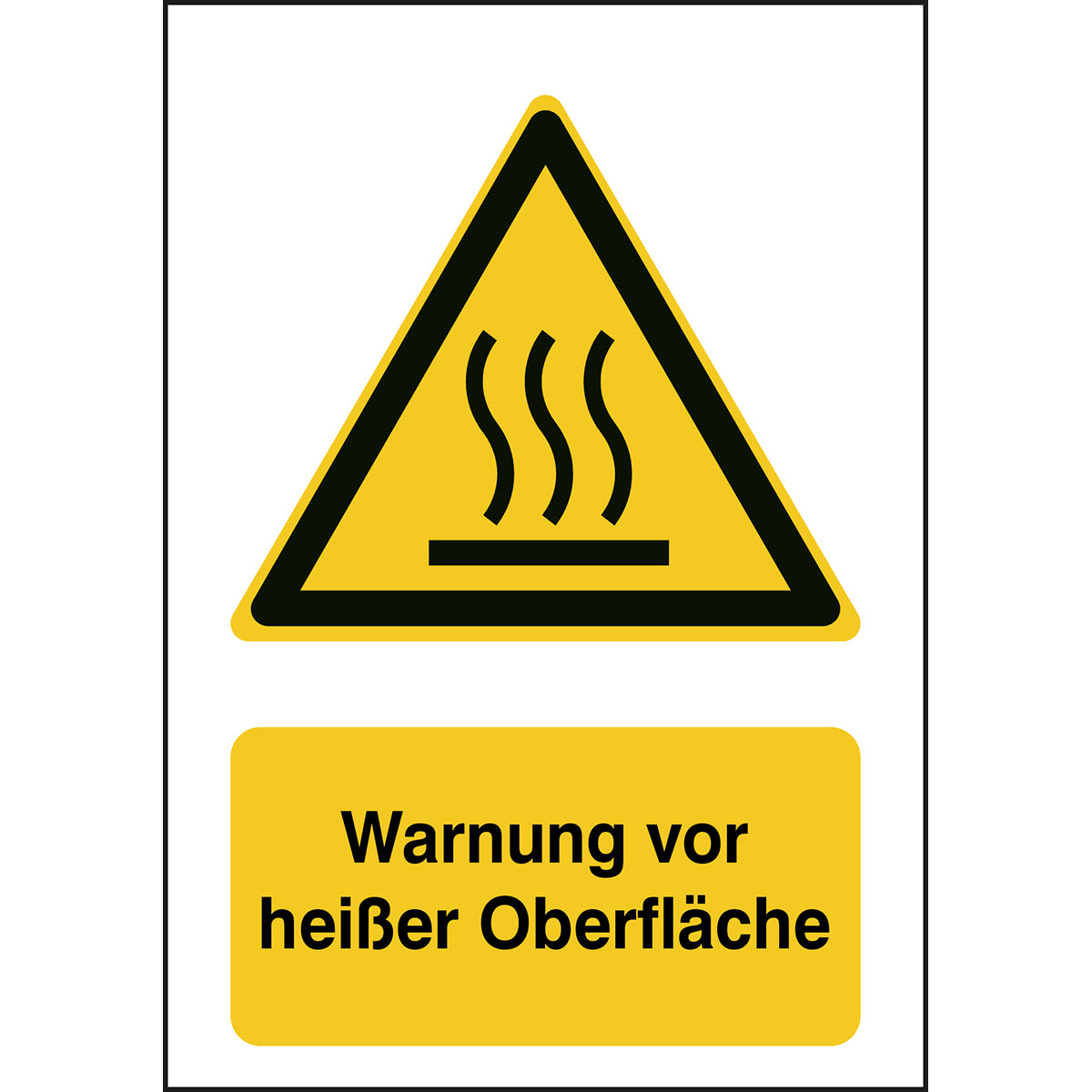 ISO 7010 sign - Warning of hot surface