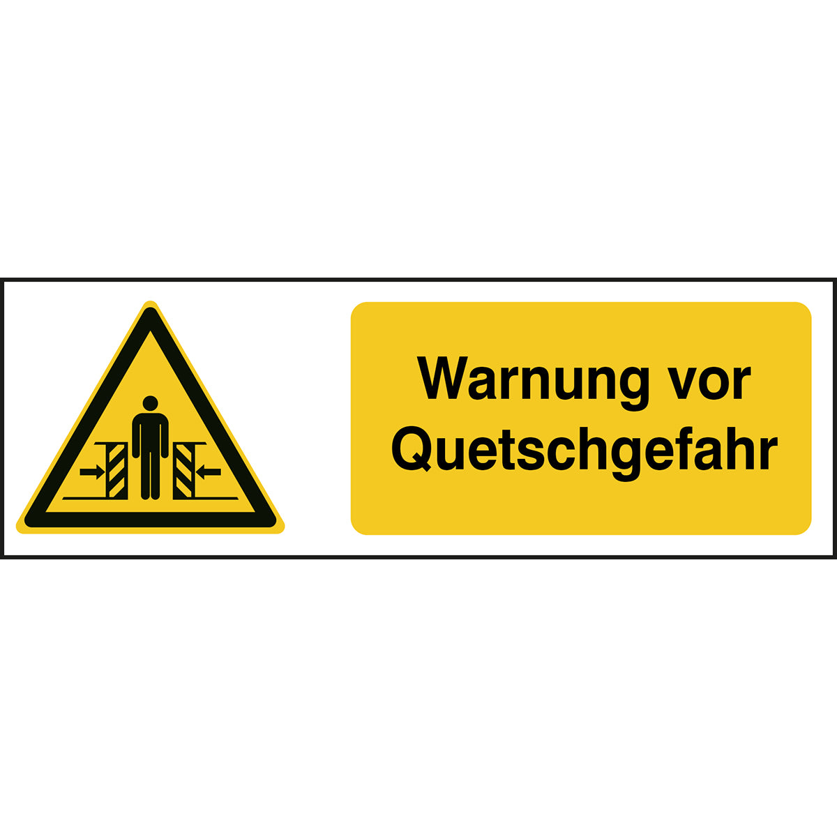 ISO 7010 sign - Warning of crushing hazard