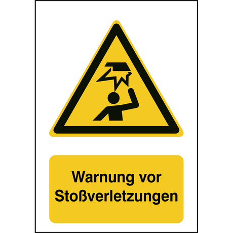 ISO Sicherheitskennzeichnung - Warnung vor Hindernissen im Kopfbereich