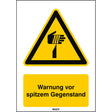 ISO Sicherheitskennzeichnung - Warnung vor spitzem Gegenstand