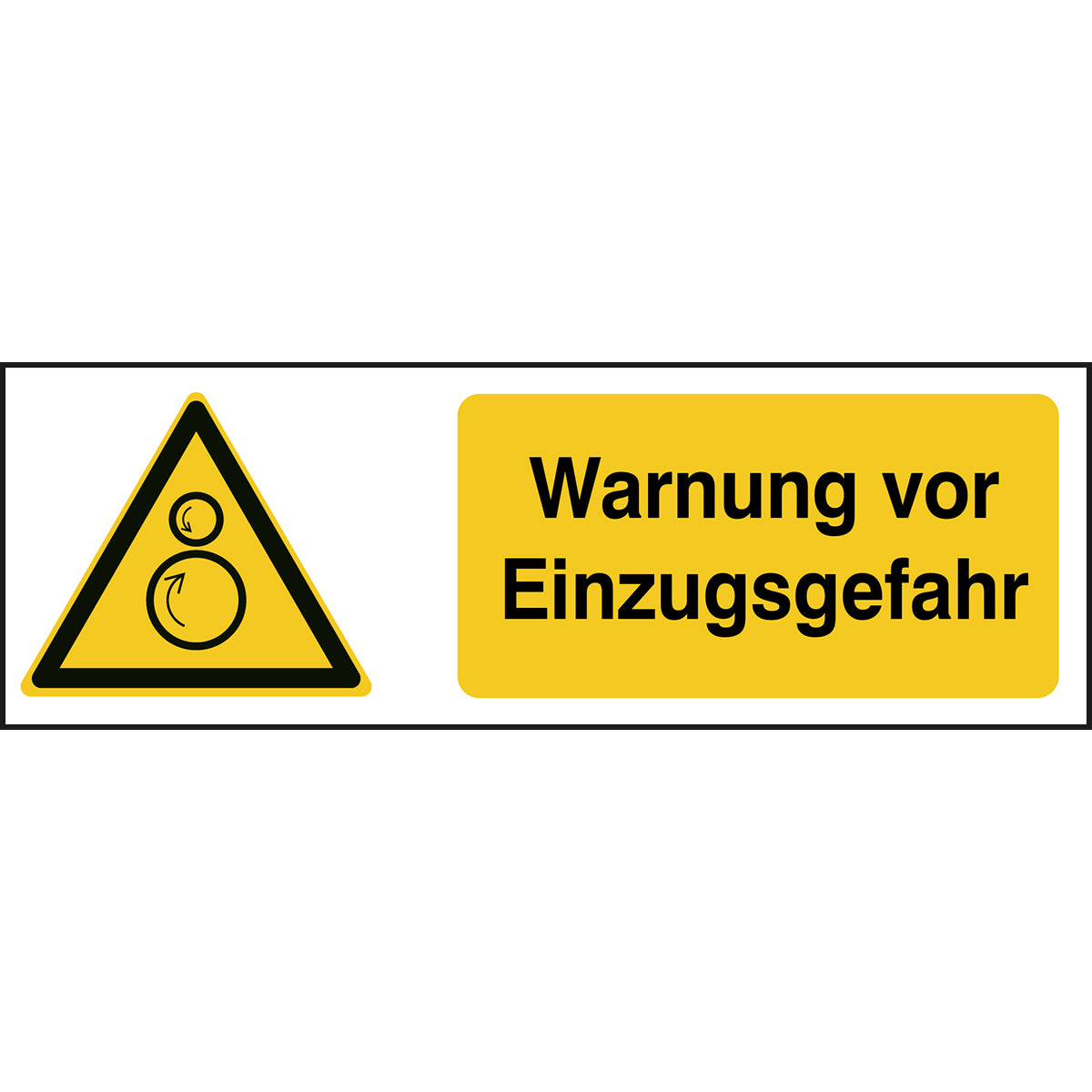 ISO Sicherheitskennzeichnung - Warnung vor gegenläufige Rollen