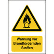 ISO Sicherheitskennzeichnung - Warnung vor brandfördernden Stoffen