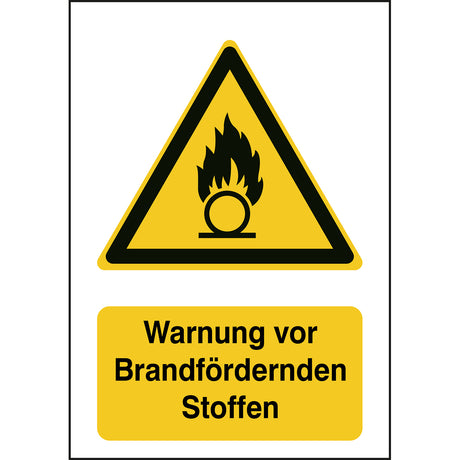 ISO Sicherheitskennzeichnung - Warnung vor brandfördernden Stoffen