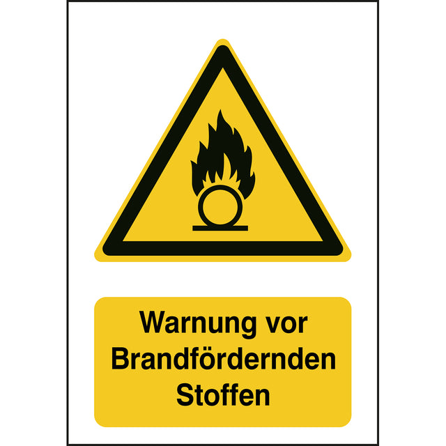 ISO Sicherheitskennzeichnung - Warnung vor brandfördernden Stoffen