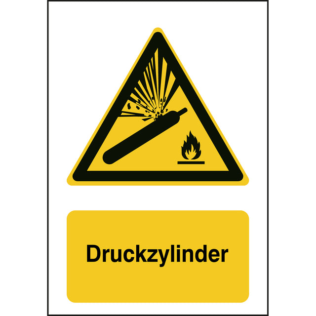 ISO Sicherheitskennzeichnung - Warnung vor Gasflaschen