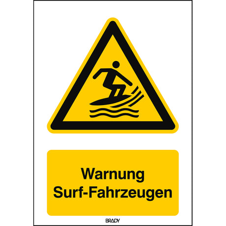 ISO Sicherheitskennzeichnung - Warnung Surf-Fahrzeugen