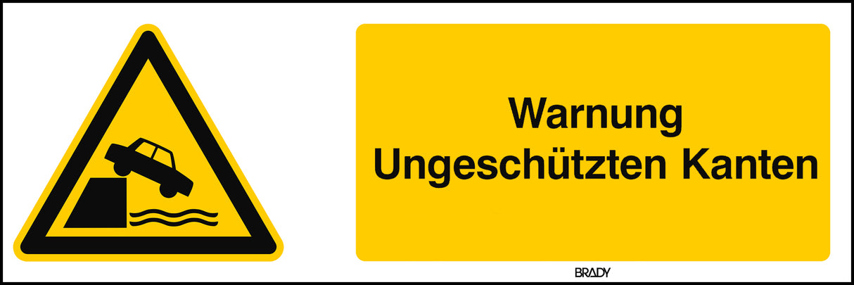 ISO Sicherheitskennzeichnung - Warnung Ungeschützten Kanten