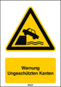 ISO Sicherheitskennzeichnung - Warnung Ungeschützten Kanten
