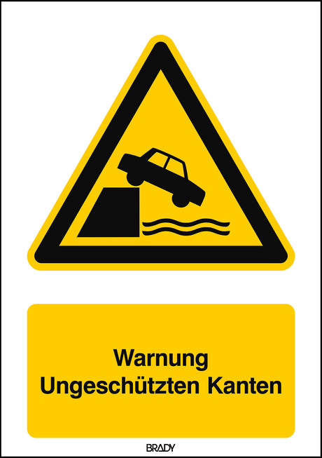 ISO Sicherheitskennzeichnung - Warnung Ungeschützten Kanten