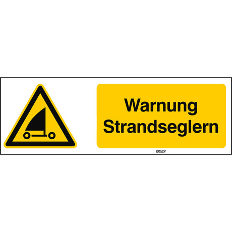 ISO Sicherheitskennzeichnung - Warnung Strandseglern