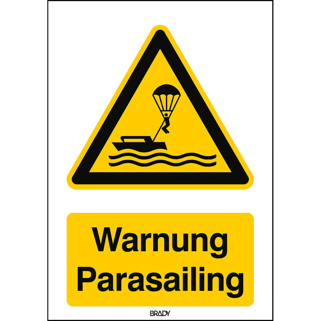 ISO Sicherheitskennzeichnung - Warnung Parasailing