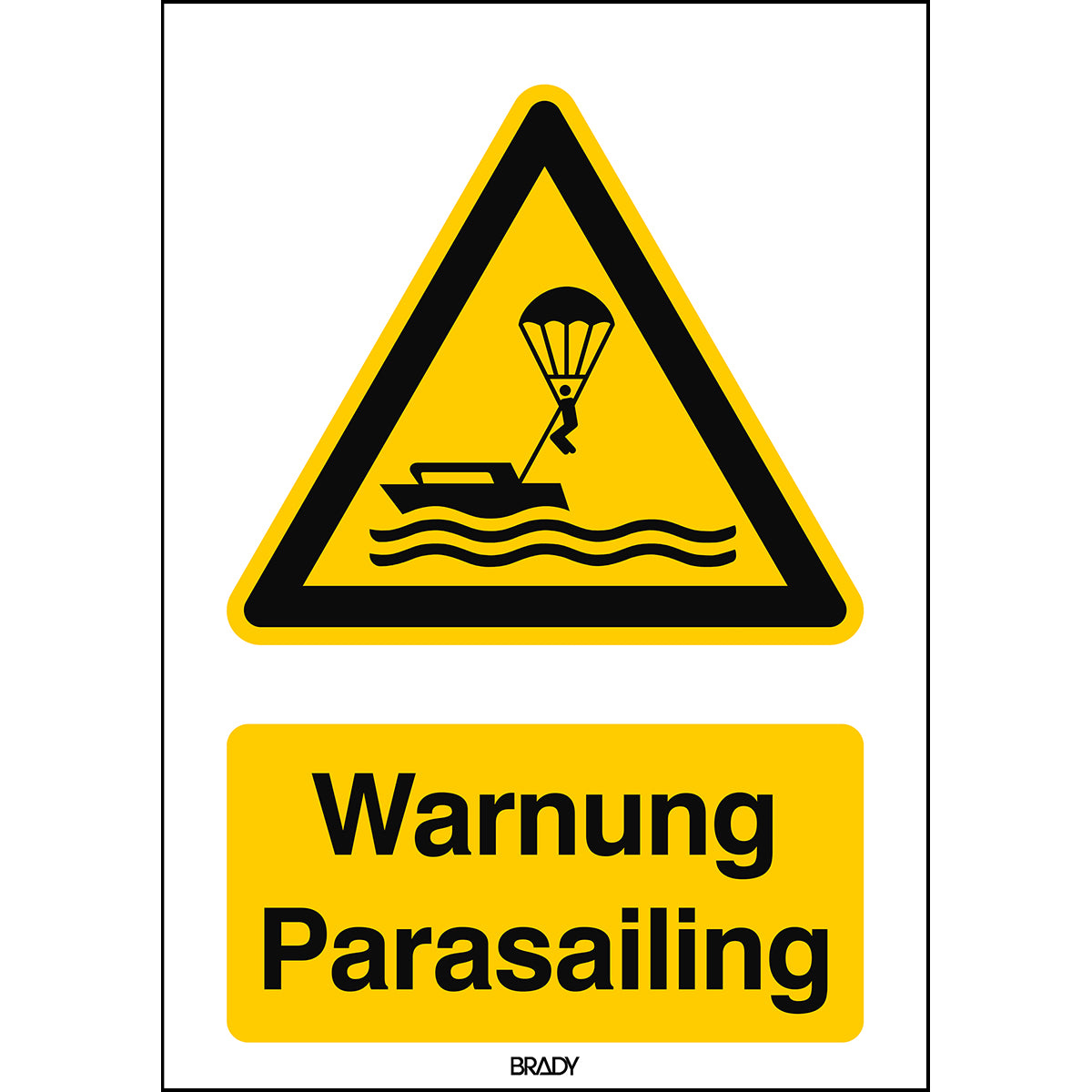 ISO Sicherheitskennzeichnung - Warnung Parasailing