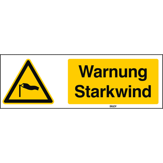 ISO Sicherheitskennzeichnung - Warnung Starkwind